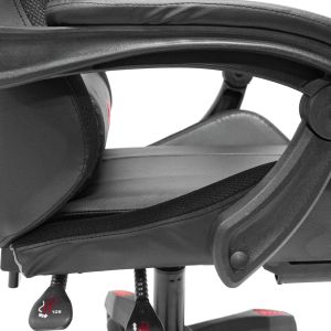 Gaming chair Darren,01 black-red Pvc nylon 51x49x125hcm HM1203