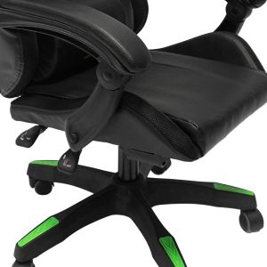 Gaming chair Darren,03 black-green Pvc nylon 51x49x125hcm HM1203