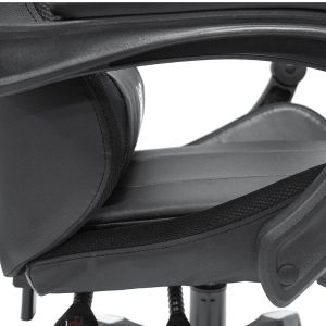 Gaming chair Darren,04 black and white Pvc nylon 51x49x125hcm HM1203