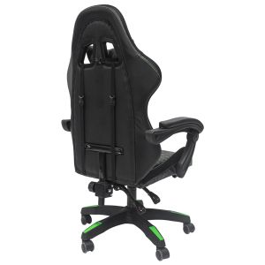 Gaming chair Loot black-green Pvc and nylon 51x49x125hcm HM1204