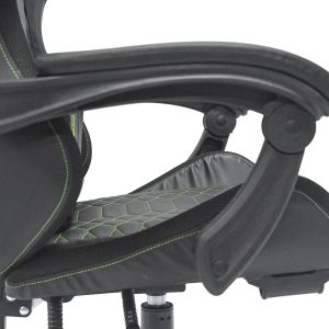 Gaming chair Loot black-green Pvc and nylon 51x49x125hcm HM1204
