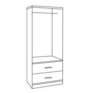 Wardrobe with 2 doors 80x42x181 sonoma color Hm338.02