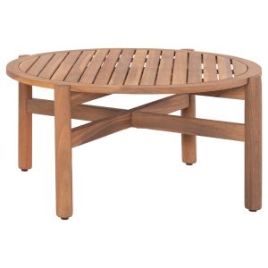 Garden round coffee table Sanji Hm6228 tropical acacia solid wood in natural color Φ86x41.5hcm