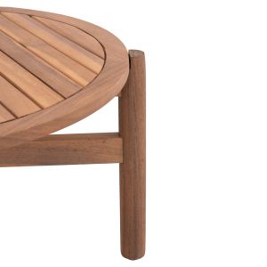 Garden round coffee table Sanji Hm6228 tropical acacia solid wood in natural color Φ86x41.5hcm