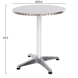 Garden aluminum table Frodo 39 60cm 3legs Hm5539