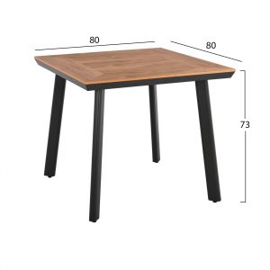 Garden aluminum table Hm5563,02 gray 80x80x72