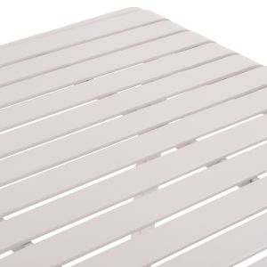 Garden aluminum table Rachel Hm6339.02 white color 150x80x75cm.