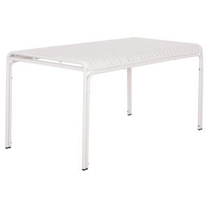 Garden aluminum table Rachel Hm6339.02 white color 150x80x75cm.