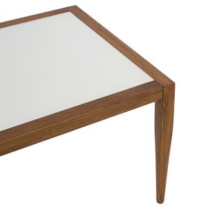 Garden aluminum table with glass top 100x58x46 Hm5551,01