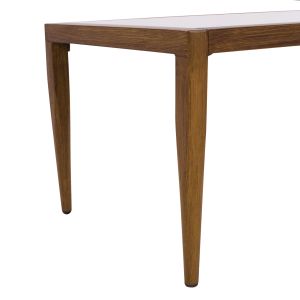 Garden aluminum table with glass top 100x58x46 Hm5551,01