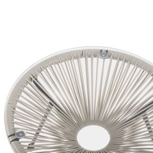 Garden coffee table Acapulco black metal, synthetic rattan beige D47x45cm Hm5874,03