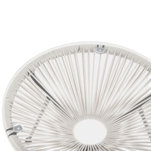 Garden coffee table Acapulco black metal, synthetic rattan white D47x45cm Hm5874,12