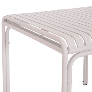 Garden square aluminum table Rachel Hm6338.02 white color 80x80x75cm.