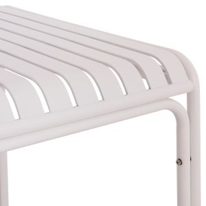 Garden square aluminum table Rachel Hm6338.02 white color 80x80x75cm.