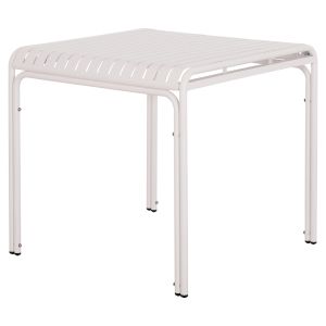 Garden square aluminum table Rachel Hm6338.02 white color 80x80x75cm.