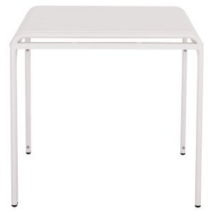 Garden square aluminum table Rachel Hm6338.02 white color 80x80x75cm.