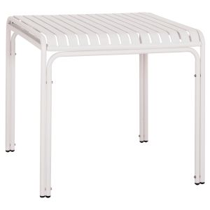 Garden square aluminum table Rachel Hm6338.02 white color 80x80x75cm.