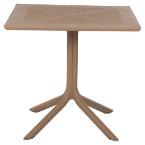 Square garden table made of polypropylene Lunar cappuccino 80x80x75cm Hm5930,14