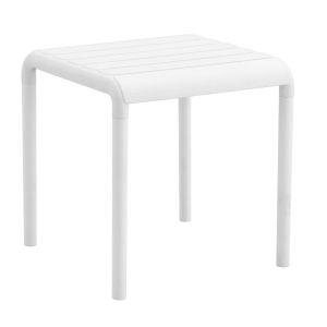 Garden square side table Korver Hm6335.01 polypropylene in white 45x45x48cm.