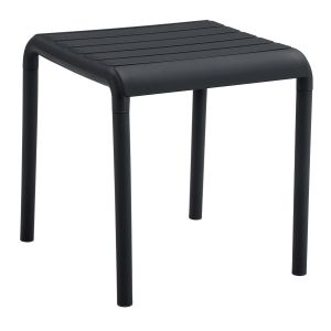 Garden square side table Korver Hm6335.02 polypropylene in black 45x45x48cm.