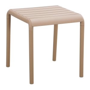 Garden square side table Korver Hm6335.04 polypropylene in cappuccino 45x45x48cm.