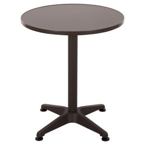 Goss round garden table made of aluminum in brown D60x70hcm Hm5974.02