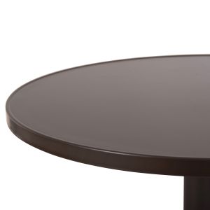 Goss round garden table made of aluminum in brown D60x70hcm Hm5974.02