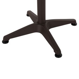 Goss round garden table made of aluminum in brown D60x70hcm Hm5974.02