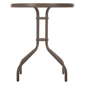 Garden round table Lima metal champagne, glass top D60x70cm Hm5079,04