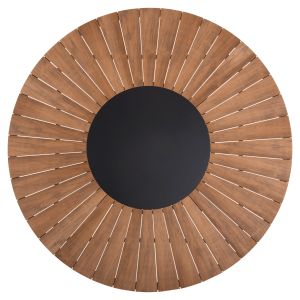 Garden round table Moril aluminum anthracite, natural color polywood D120cm Hm6041,01