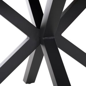 Garden round table Moril aluminum anthracite, natural color polywood D150cm Hm6042,01