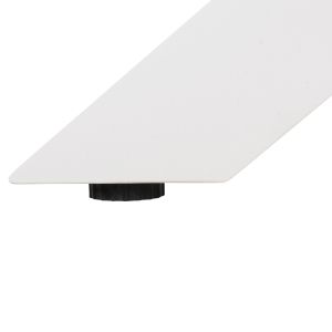 Garden round table Moril white aluminum, natural color polywood D120cm Hm6041,02