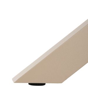 Garden round table Moril aluminum in champagne color-polywood in natural wood D120cm Hm6041