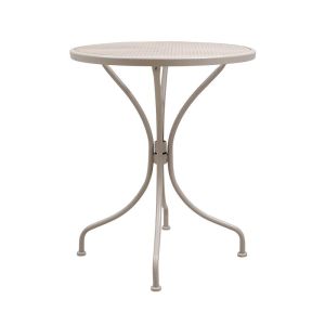 Garden round metal table 003 beige color 60x73cm