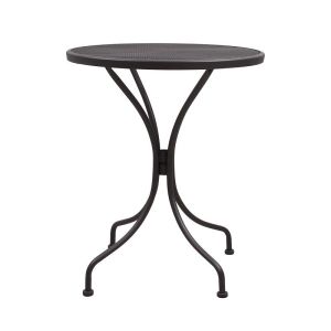 Garden round metal table 003 brown color 60x73cm
