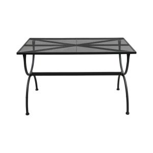 Garden round metal table 191025 gray color 120x70x72cm