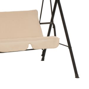 Garden swing Globo metal black-fabric beige 170x110x153cm