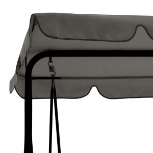 Garden swing Globo metal black-fabric gray 170x110x153cm