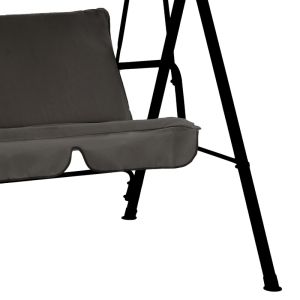 Garden swing Globo metal black-fabric gray 170x110x153cm