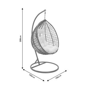 Garden swing Zafer 106x103x200cm