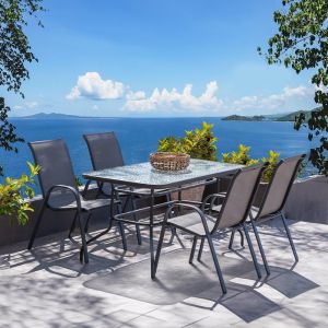 Garden table 030 gray color 140x80x70cm