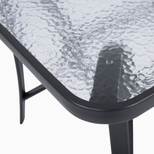 Bruno metal garden table with glass top 140χ80χ72 Hm5106,01