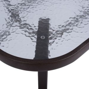 Bruno metal garden table with glass top 140χ80χ72 Hm5106,02