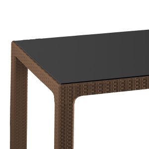 Garden table Explore made of PP with UV protection, brown color 150x90x73.5cm