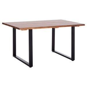 Garden table Friggo Hm6296.01 tropical acacia solid wood - metal legs 140x80x77cm