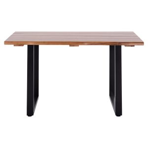 Garden table Friggo Hm6296.01 tropical acacia solid wood - metal legs 140x80x77cm