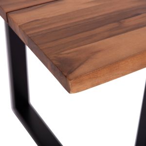 Garden table Friggo Hm6296.02 tropical acacia solid wood, 2.6 cm thick wood - metal legs 140x80x76h cm