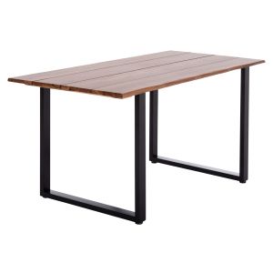 Garden table Friggo Hm6296.02 tropical acacia solid wood, 2.6 cm thick wood - metal legs 140x80x76h cm