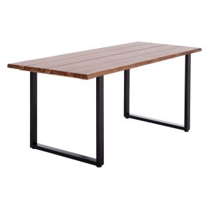 Garden table Friggo Hm6297.01 tropical acacia solid wood - metal legs 160x80x77cm