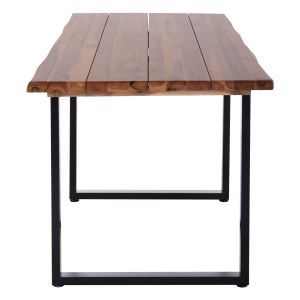 Garden table Friggo Hm6297.01 tropical acacia solid wood - metal legs 160x80x77cm